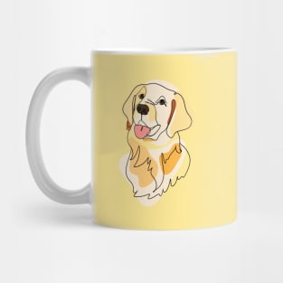 Golden retriever line art Mug